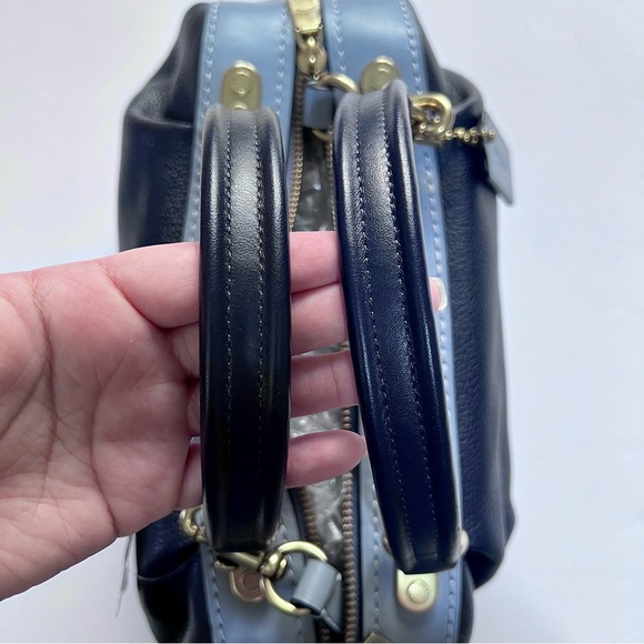 NWT Coach Lane Hues of Blues Colorblock Satchel MSRP$395 SOLD OUT ONLINE - Picture 9 of 16